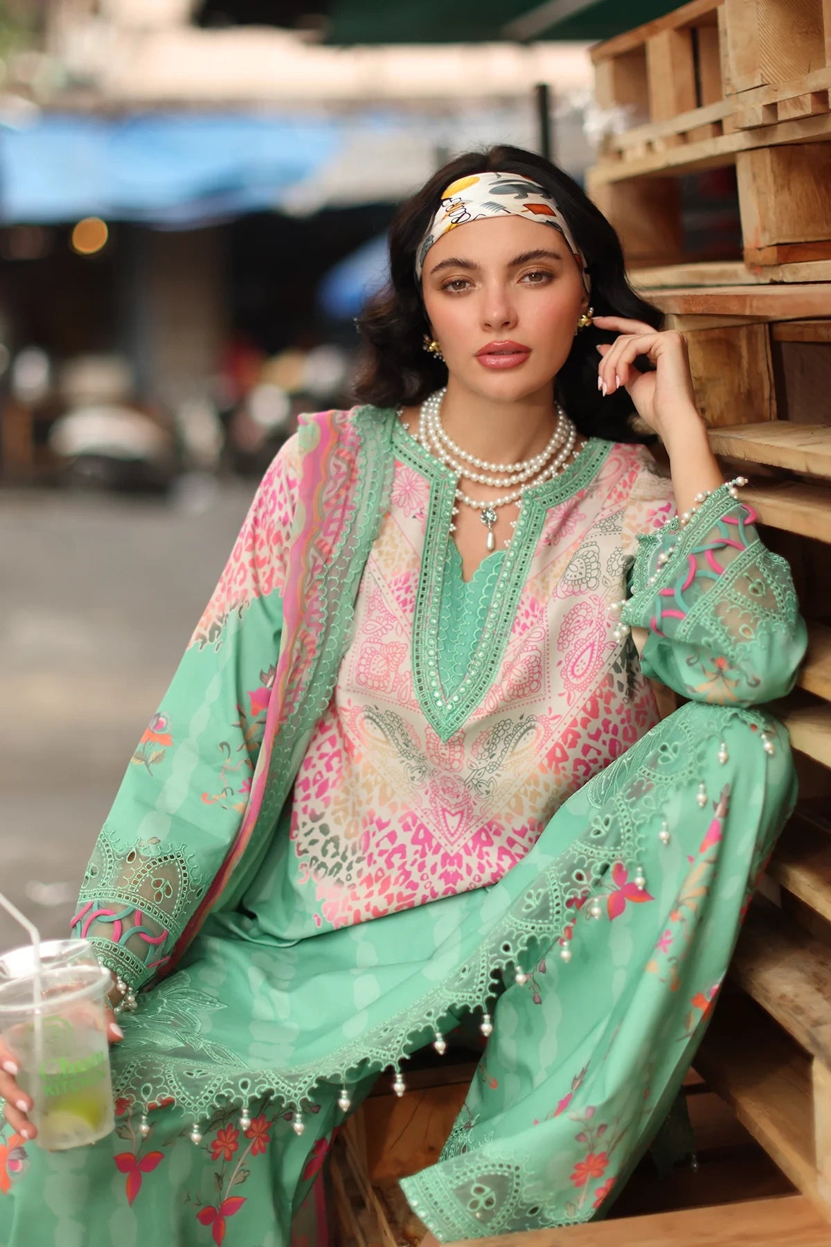 Charizma Signature Embroidered Printed Lawn 3 Piece Unstitched Suit (CS6-05)
