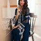 AZURE - EID ENSEMBLES unstitch chiffon 3 pc suite (Stellar Blue)