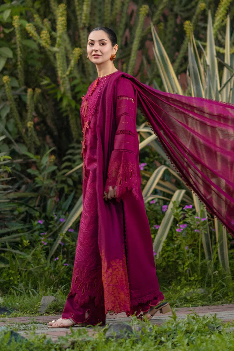 Rang Rasiya- Embroidered Lawn 3PC Unstitched Suit with Net Dupatta (Ayra)