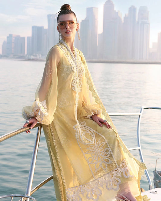MARIA B LUXURY 3 Piece Embroidered Lawn Suit (Unstitched)