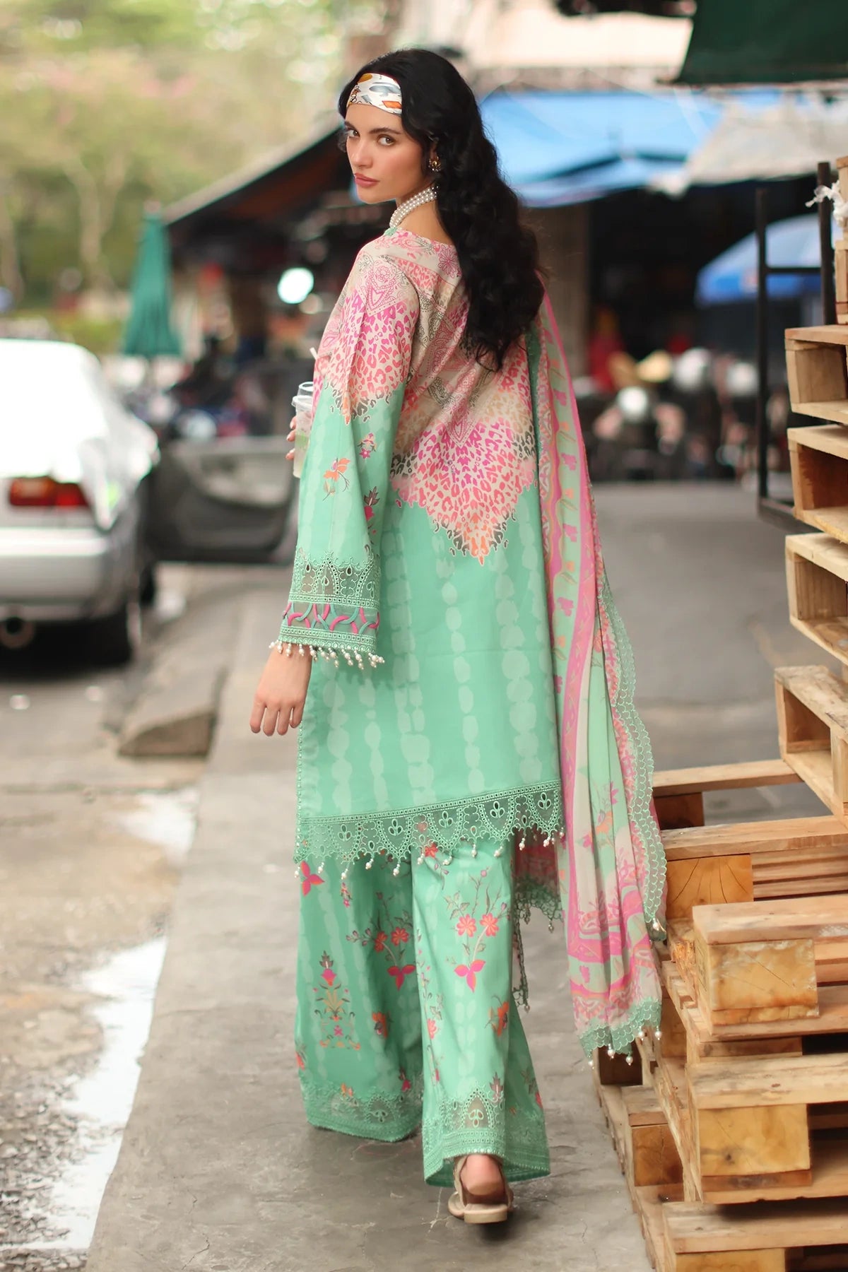 Charizma Signature Embroidered Printed Lawn 3 Piece Unstitched Suit (CS6-05)