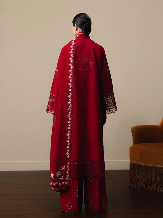 ZSJ SATORI – Stillness & Luxury | Embroidered Pima Lawn Unstitched 3-Piece Suit AKARI-D8