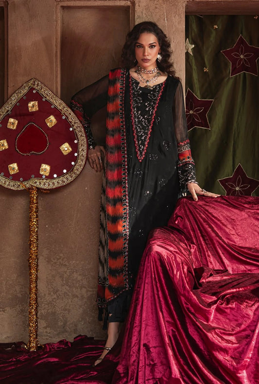 Vasal by Charizma | Premium Embroidered Formal Chiffon 4-Piece Suit with Pure Chiffon Dupatta - VSL6-02