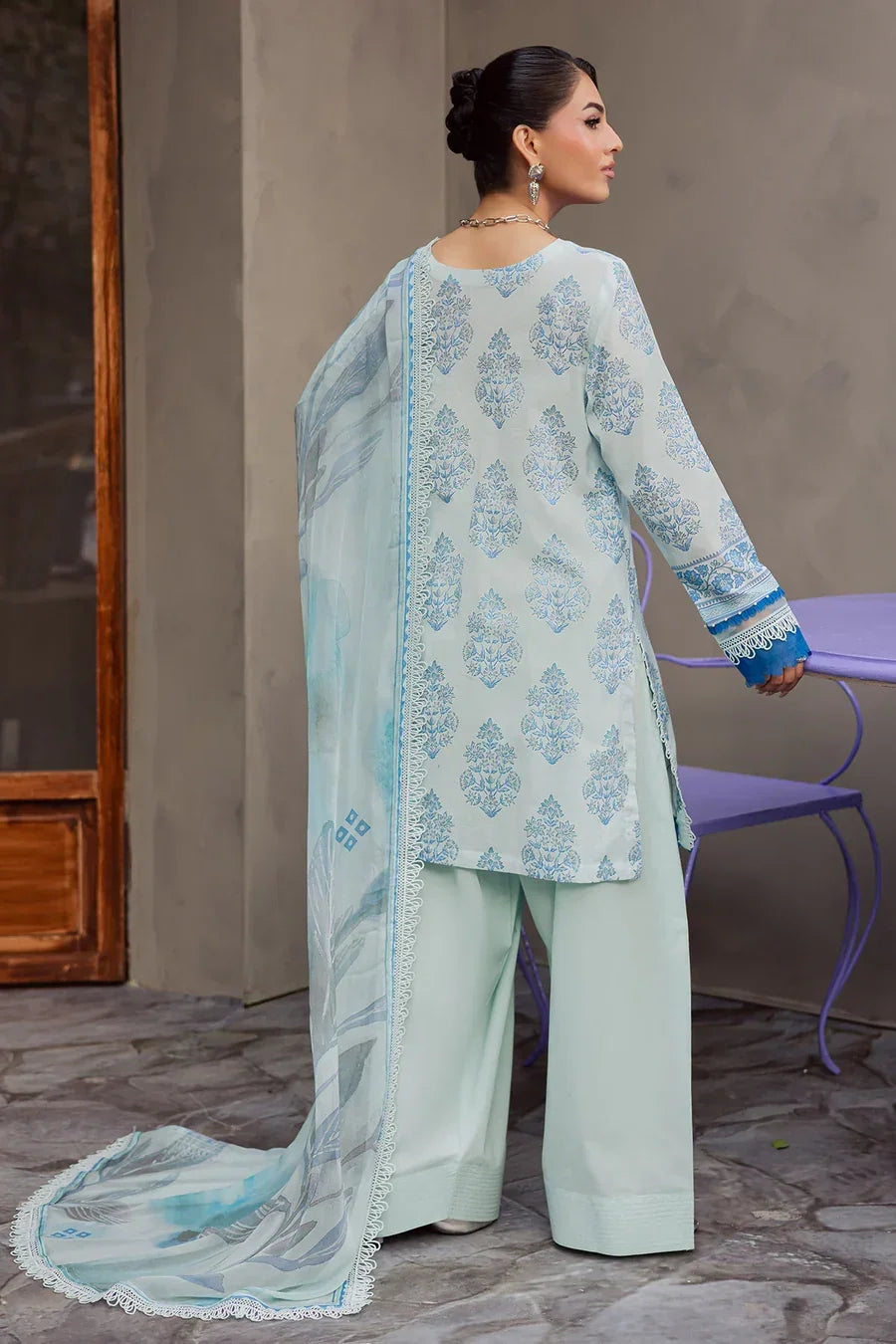 Signature Prints By Nurèh – Printed Lawn 3 Piece Unstitched Suit with Chiffon Dupatta (SP-158)