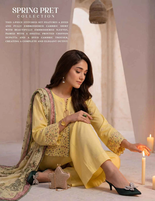 AMAL Spring Pret by Allys – 3PC Stitched Embroidered Suit | Spring Collection 2026