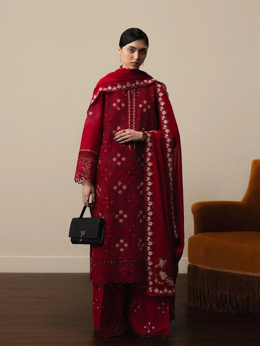 ZSJ SATORI – Stillness & Luxury | Embroidered Pima Lawn Unstitched 3-Piece Suit AKARI-D8