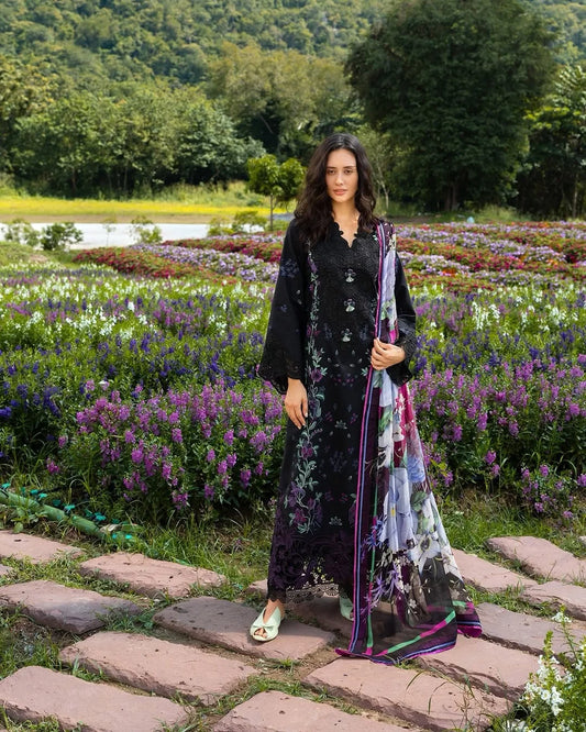 Garden Lullaby – Chikan Embroidered Lawn with Chiffon Dupatta