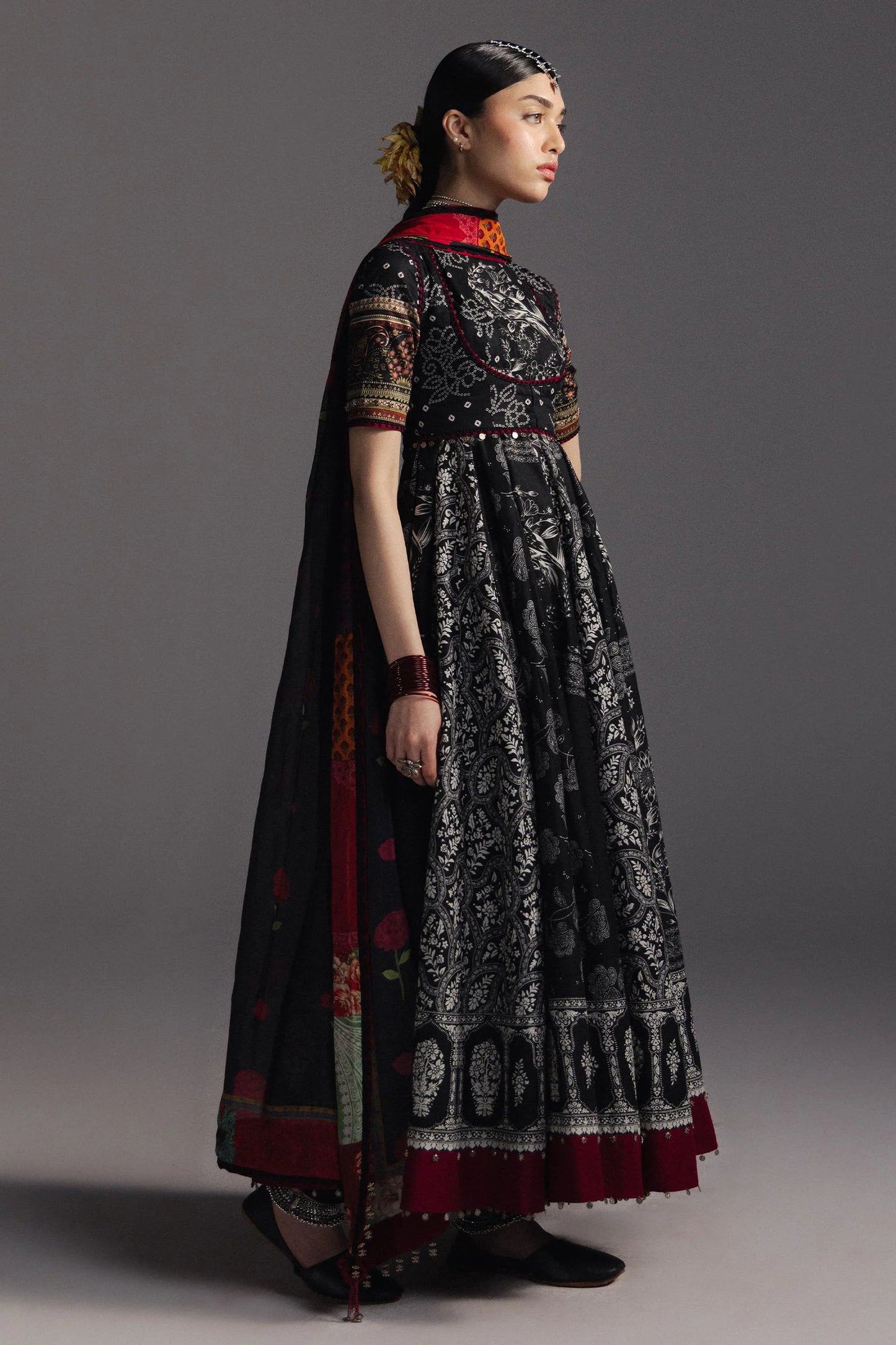 Anarkali by Zara Shahjahan Unstitched Digital Printed Pima Lawn Suit (Surkh Bahaar-D1)