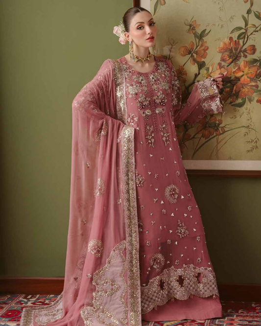 Elaya by Nureh Embroidered Luxury Chiffon Unstitched 3 Piece Suit (NEL-91)