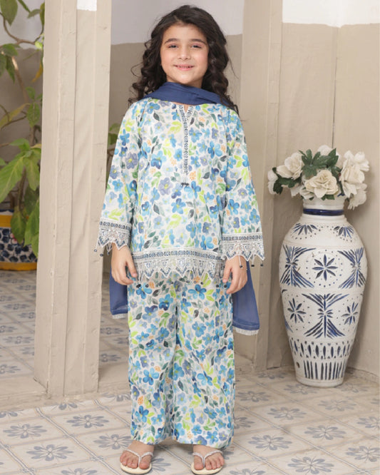 Shanzey Embroidered Lawn Stitched 3 Piece Suit – SHK-5304 (Off White) | Summer Collection 2026