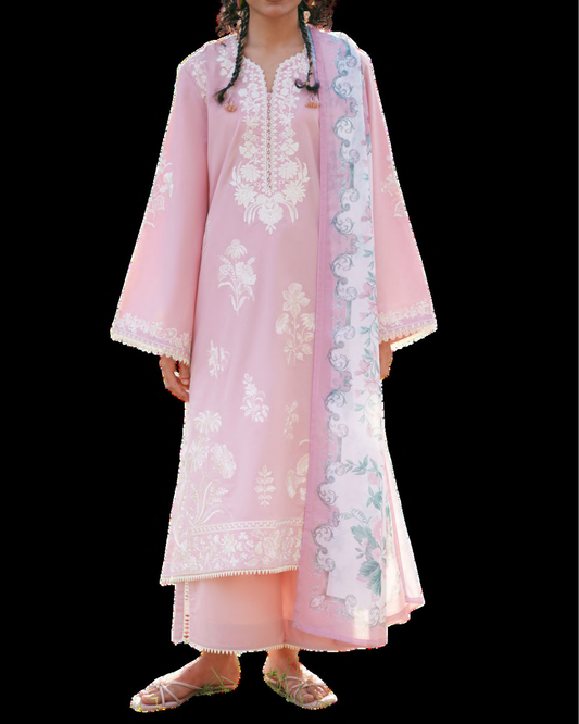Casualite - Embroidered Lawn Stitched 3 Piece Suit (PETALINE)