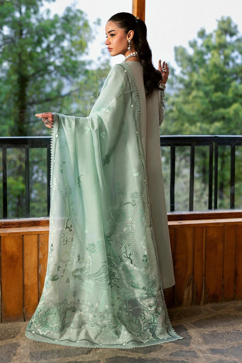 Qalamkar Qlinekari Inlays – Chikankari Embroidered Lawn Ready to Wear (DC #15)