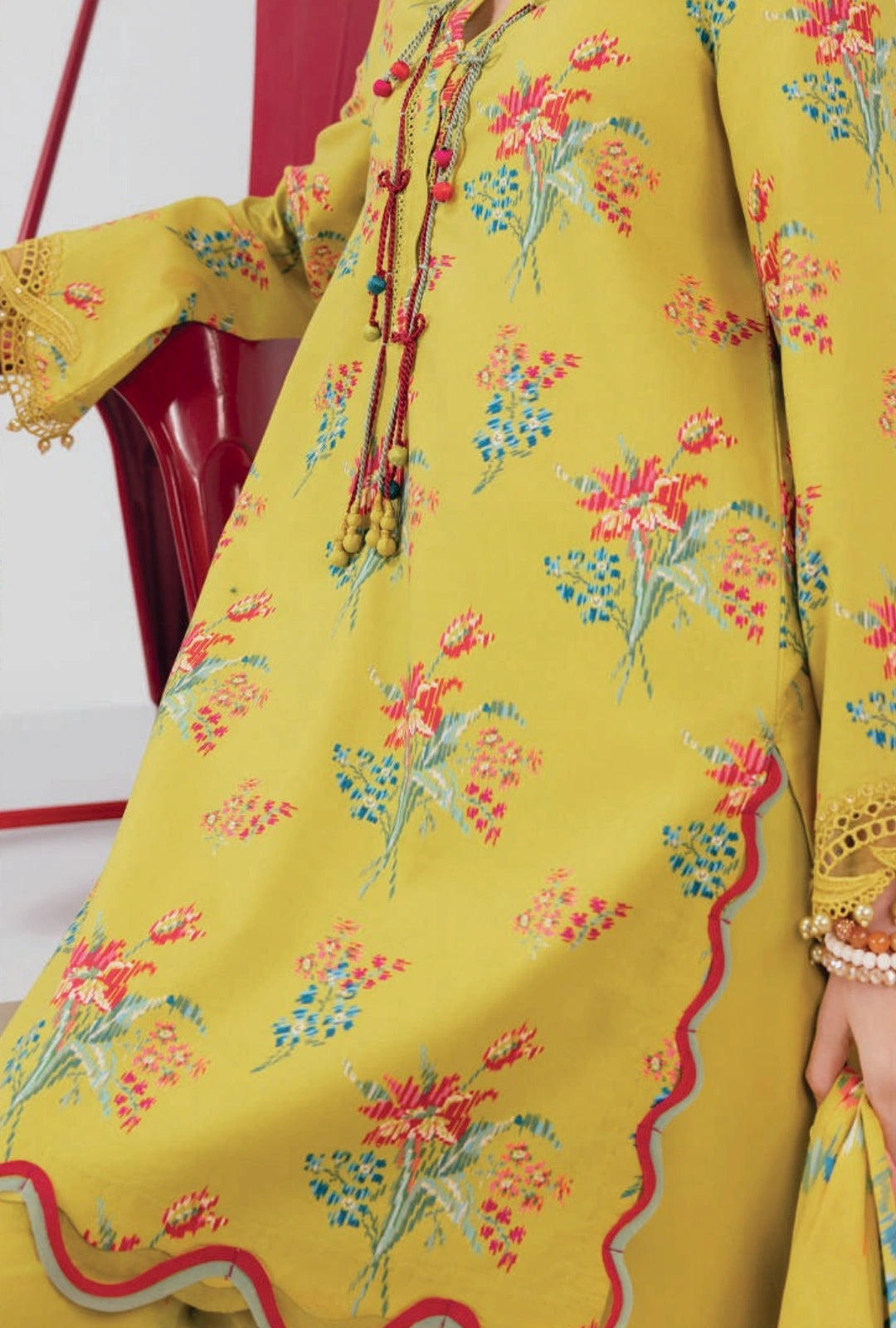 MariaB MBasics Printed & Embroidered Lawn Unstitched 3 Piece Suit (unstitched)