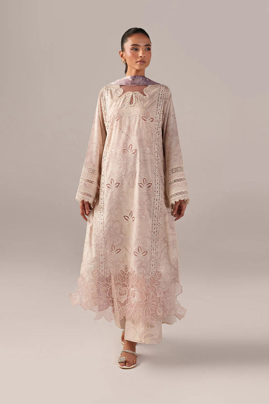 Iznik spring summerPearl White Embroidered Lawn 3 Piece stitched Suit (SS-01)