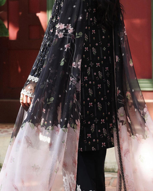 Qalamkar Qprints | Digital Printed Lawn Chikankari Embroidered  Suit |FARAH