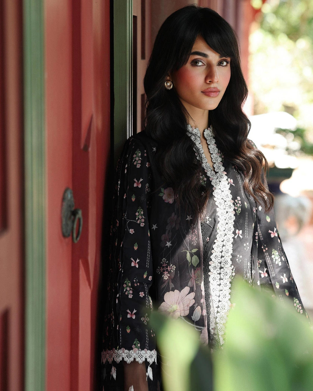 Qalamkar Qprints | Digital Printed Lawn Chikankari Embroidered Unstitched Suit |FARAH