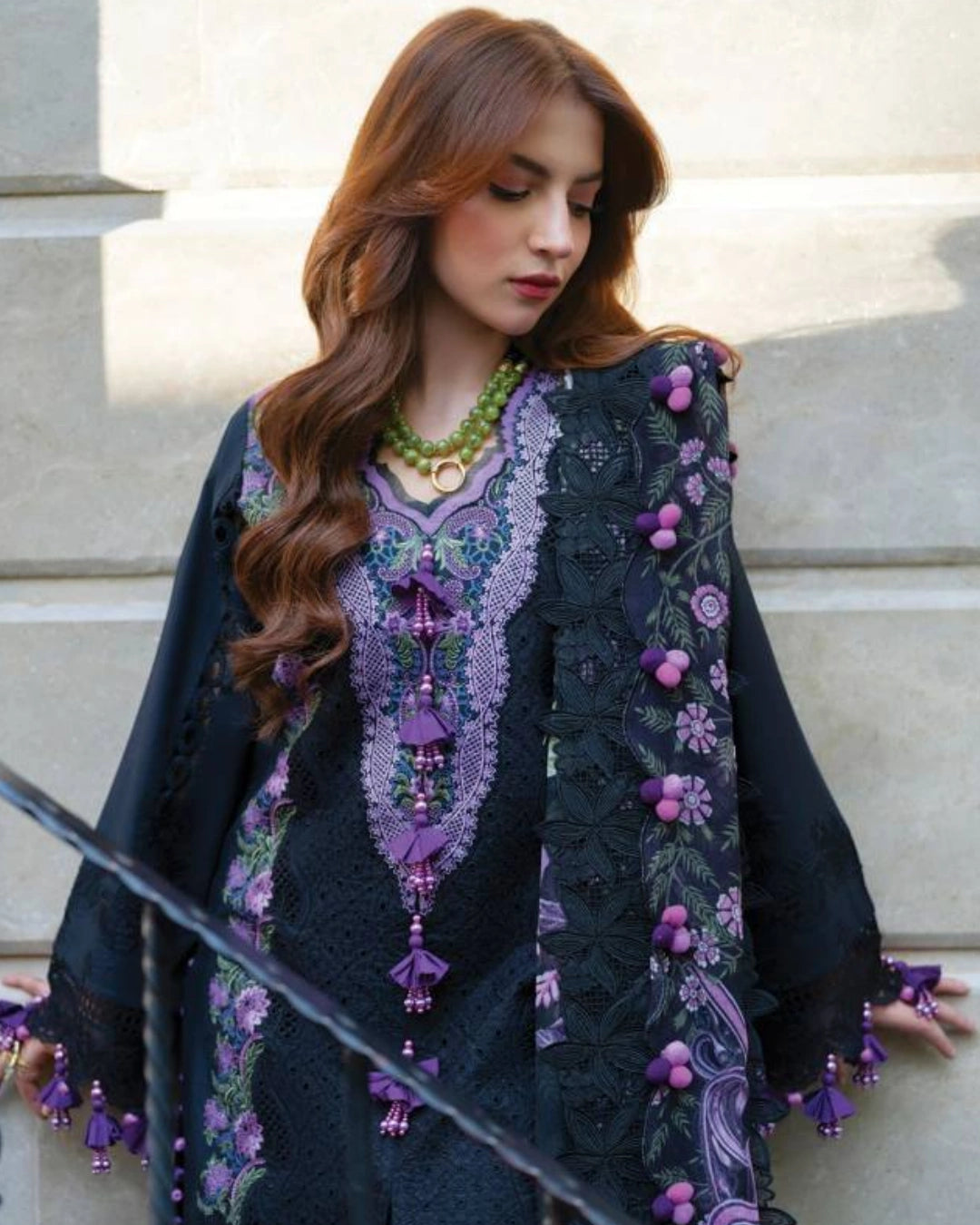 Jade Ombre Starlet Luxury Lawn – Chikankari Embroidered Unstitched 3-Piece Suit | 20819