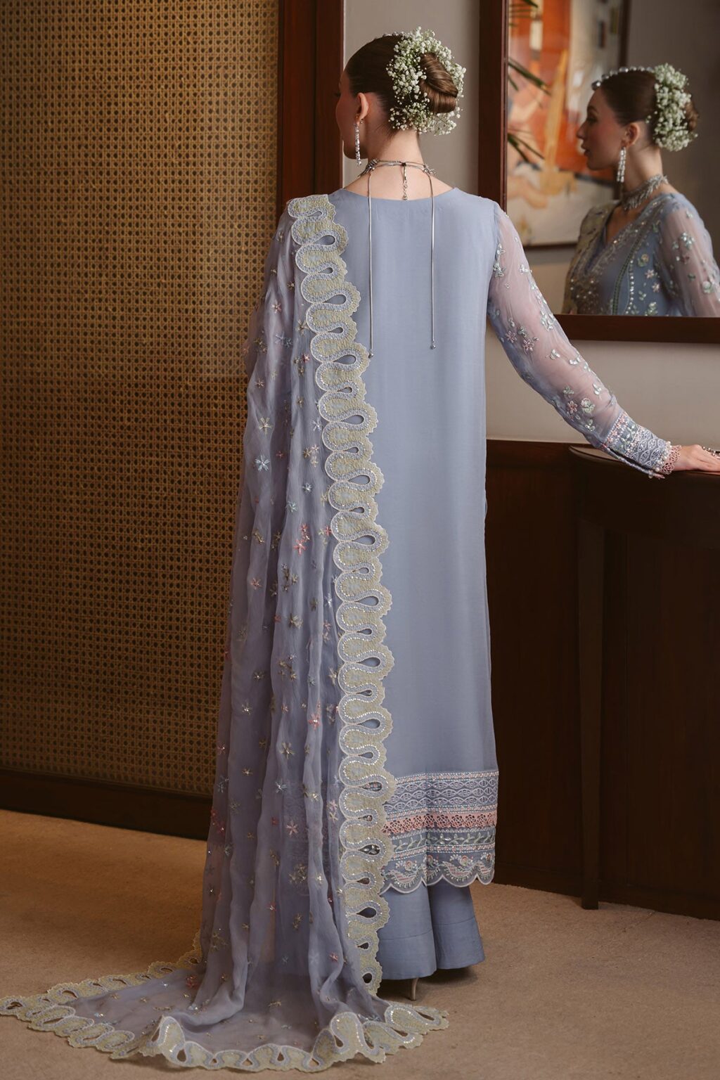 Elaya by Nureh Embroidered Luxury Chiffon Unstitched 3 Piece Suit (NEL-94)