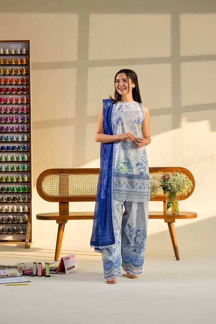 Sobia Nazir VITAL Embroidered 3 Piece Unstitched Lawn Suit (V-3B)