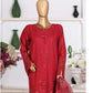 HZ Muse-Embroidered 3 Piece Outfit Stitched Suite PERSION RED (CSE-3P-213)