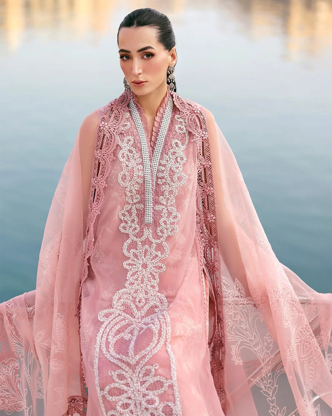 MARIA B LUXURY 3 Piece Embroidered Lawn Suit (Unstitched)