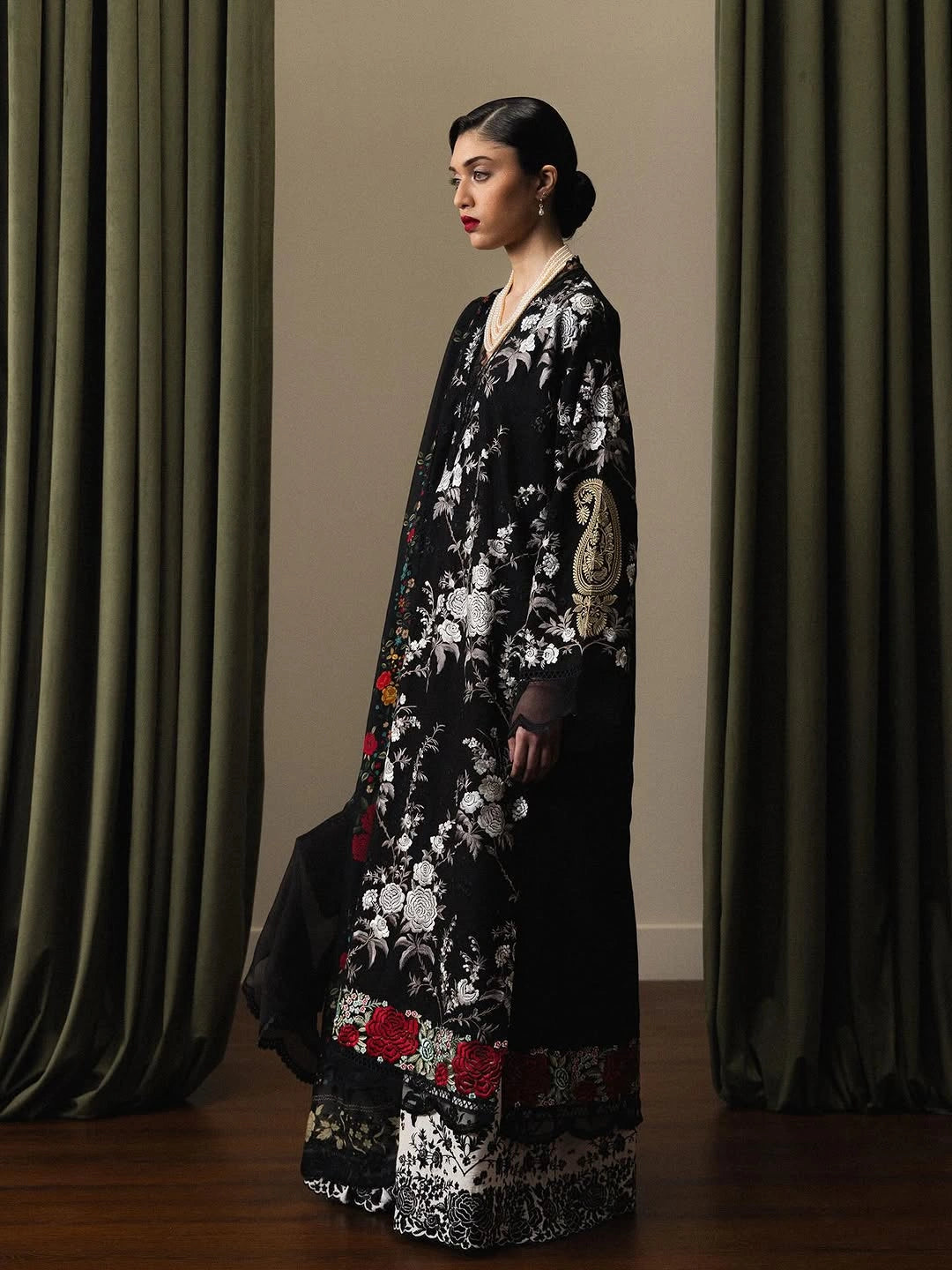 ZSJ SATORI – Stillness & Luxury | Embroidered Pima Lawn Unstitched 3-Piece Suit TAKUMI-D10