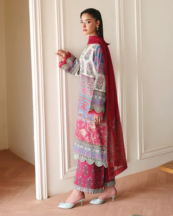 Roheenaz Éclat | Rosette Dream | Unstitched 3 Piece Lawn Suit (Printed & Embroidered)