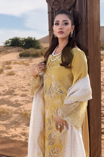 Rang Rasiya – Hoorain | Premium Laser-Cut Embroidered Lawn 3-Piece Suit