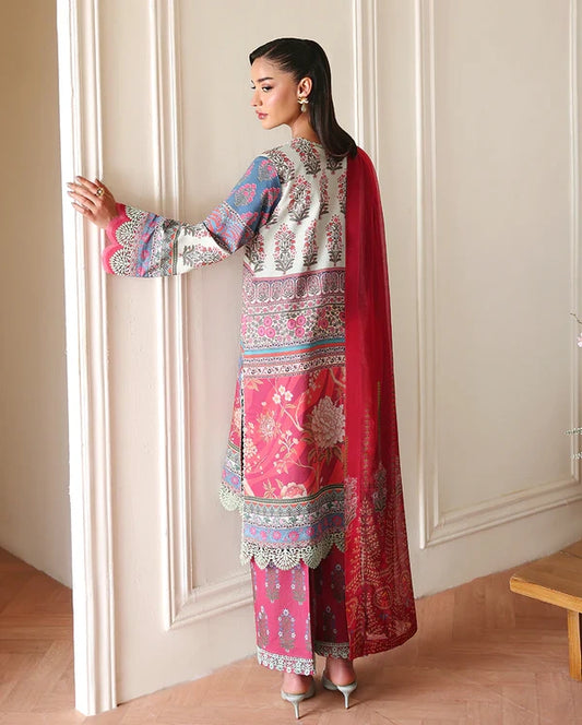 Roheenaz Éclat | Rosette Dream | Unstitched 3 Piece Lawn Suit (Printed & Embroidered)
