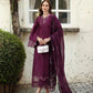 Noor Luxe Chikankari 3-Piece Unstitched Lawn Embroidered Suit (D1 - A)