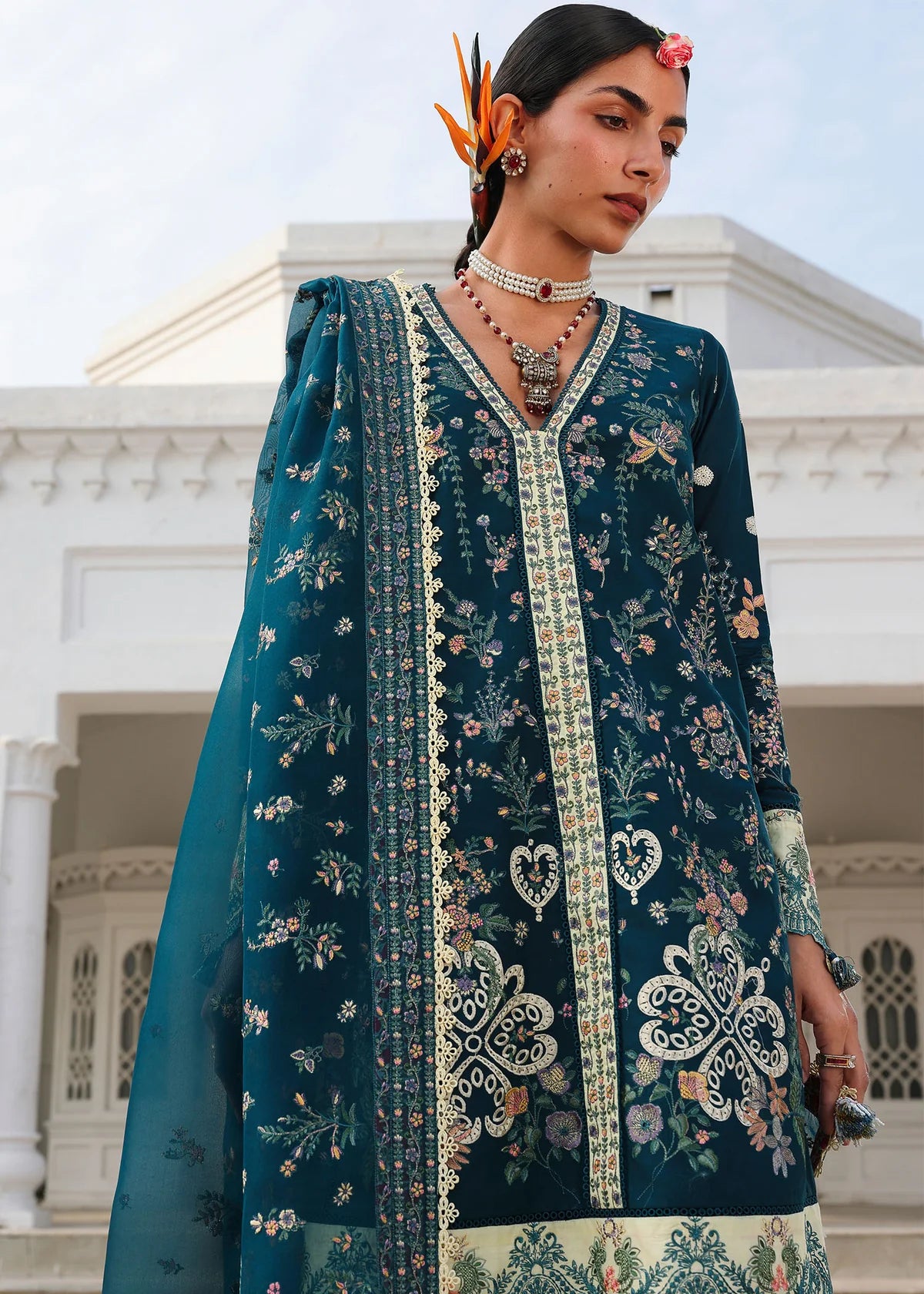 Hussain Rehar Luxury Lawn by Azraq – 3 Piece Unstitched Suit