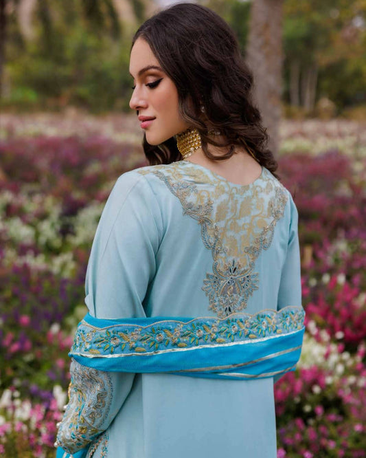 Charizma Zouq Eid Premium 3-Piece Embroidered Lawn Suit (Unstitched) CZ5-02