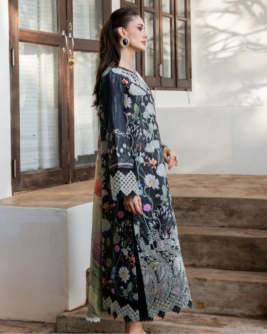 Aabyaan Shezlin Chikankari Lawn 2026 – Embroidered 3 Piece Suit (Unstitched) AZ-02