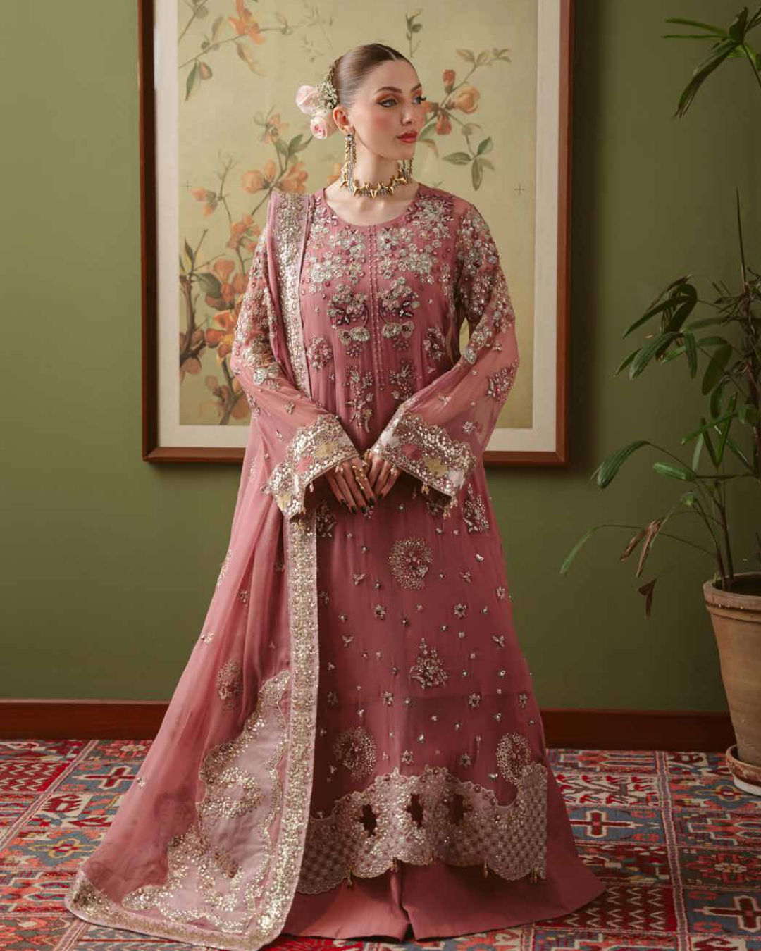 Elaya by Nureh Embroidered Luxury Chiffon Unstitched 3 Piece Suit (NEL-91)