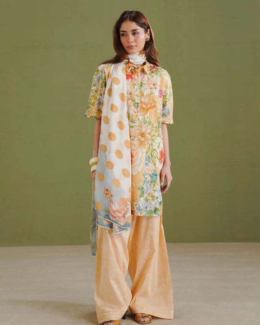 COCO Prints | 3-Piece Digital Printed Lawn Suit | (Unstitched) ELIX-9B