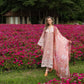 Peach Blossom – Chikan Embroidered Lawn with Chiffon Dupatta