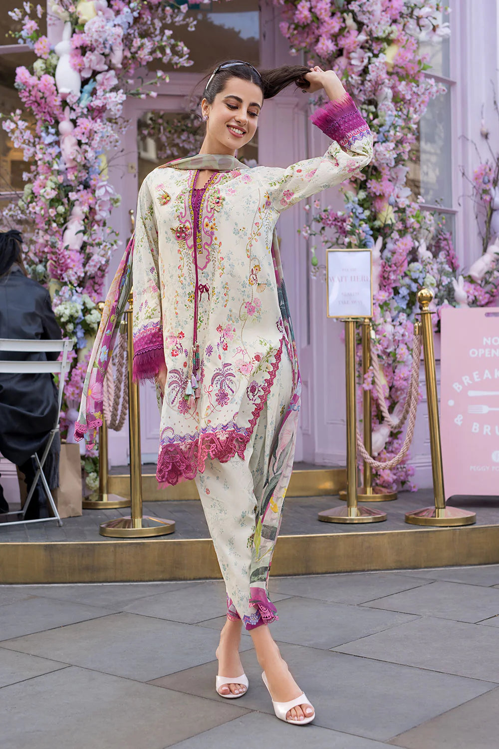 Sobia Nazir Printed Lawn 3 Piece Unstitched Suit with Chiffon Dupatta (SNP26-7B)