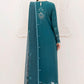 Qalamkar Casual Pret 26 – Jacquard 3 Piece Stitched Suit PA-03 (Harbor)