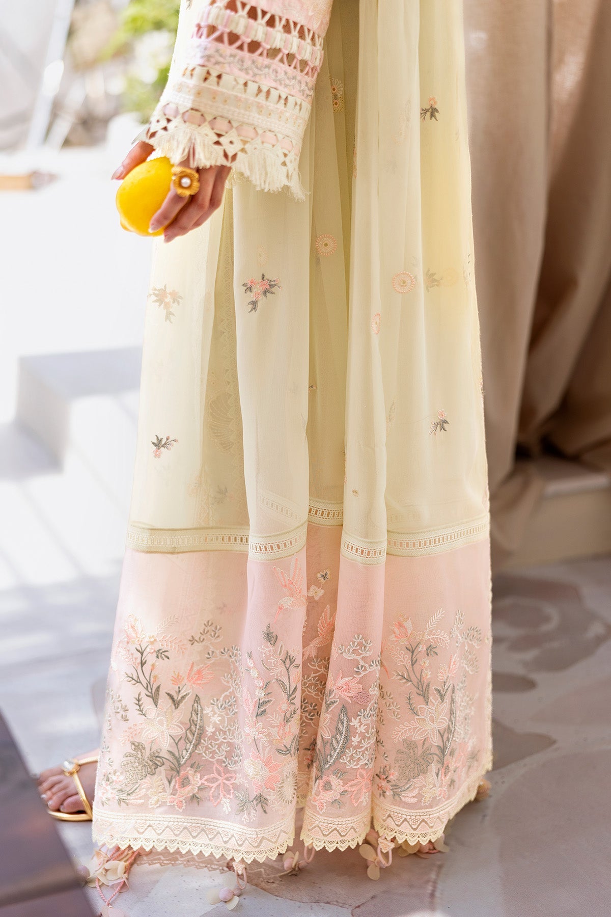 Qalamkar Casual Pret 26 – Jacquard 3 Piece Stitched Suit PA-02 (Dawn)