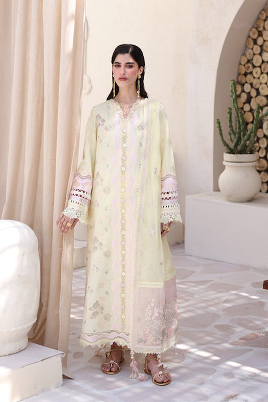 Qalamkar Casual Pret 26 – Jacquard 3 Piece Stitched Suit PA-02 (Dawn)