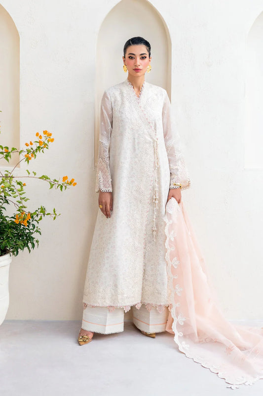 Qalamkar Casual Pret 26 – Jacquard 3 Piece Stitched Suit PA-05 (VEIL)