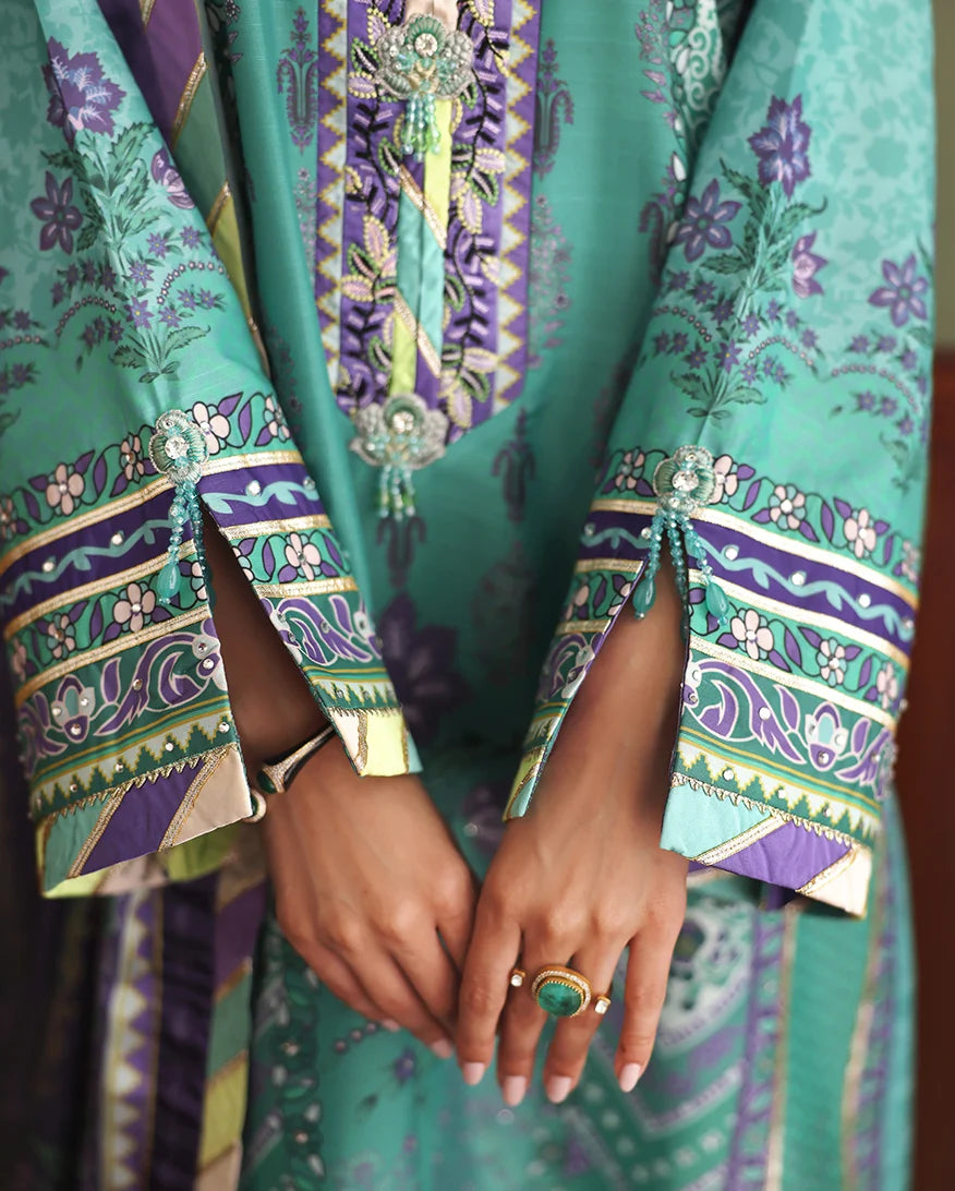 Hemline by Mushq Nirvana 26 Embroidered 3-Piece Unstitched Suit (Main Character)