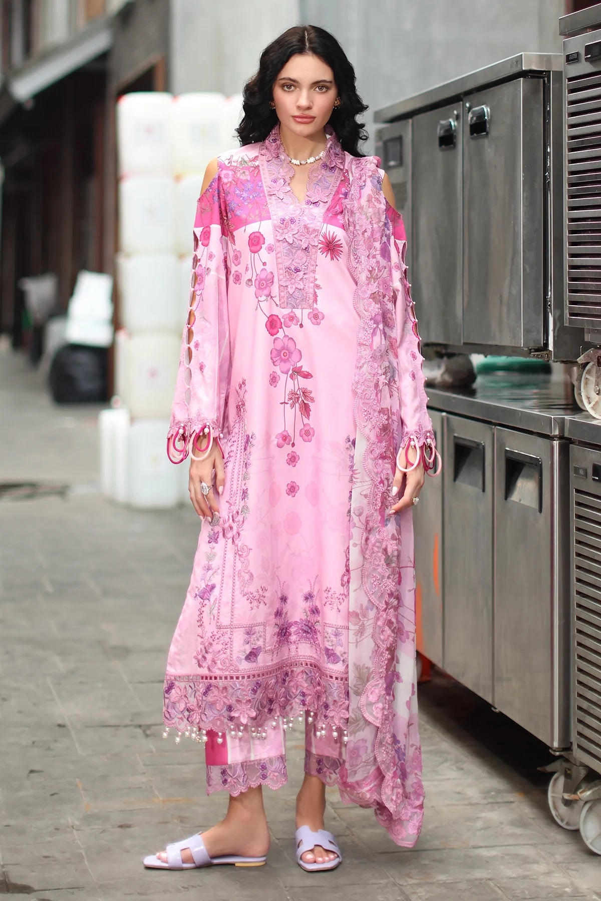 Charizma Signature Embroidered Printed Lawn 3 Piece Unstitched Suit (CS6-07)