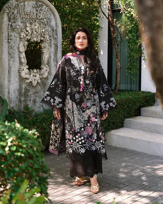 Mushq A Moi Luxury Lawn ’26 | Embroidered 3-Piece Unstitched Suit (Gentle Breeze)