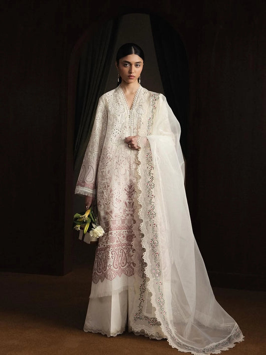 ZSJ SATORI – Stillness & Luxury | Embroidered Pima Lawn Unstitched 3-Piece Suit HOSHIMI-D12