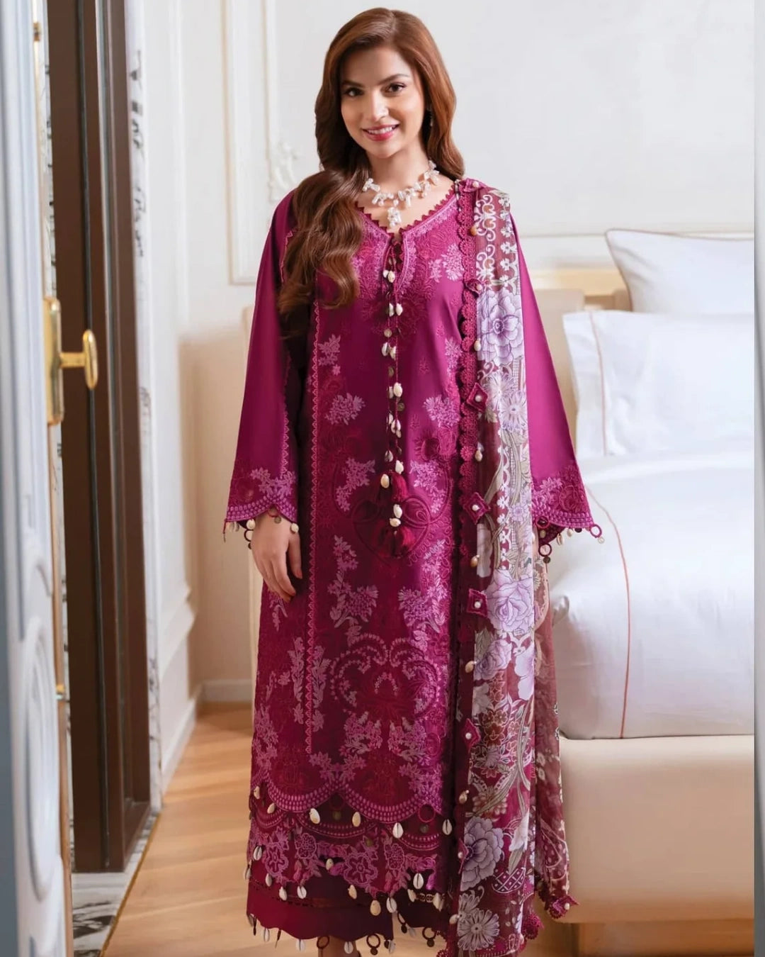 Jade Ombre Starlet Luxury Lawn – Chikankari Embroidered Unstitched 3-Piece Suit | 20820