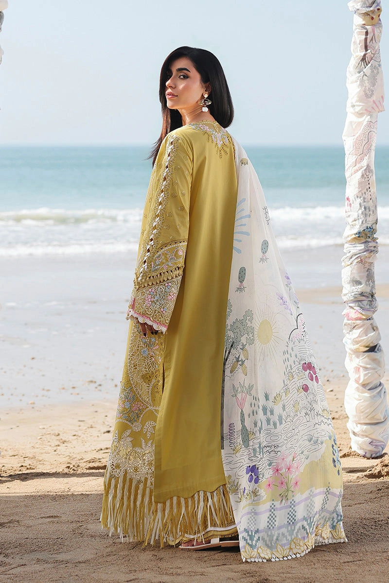 QALAMKAR Sahil | Luxury Chikankari Embroidered 3PC Lawn Suit with Silk Dupatta | – Premium Collection| HIRA