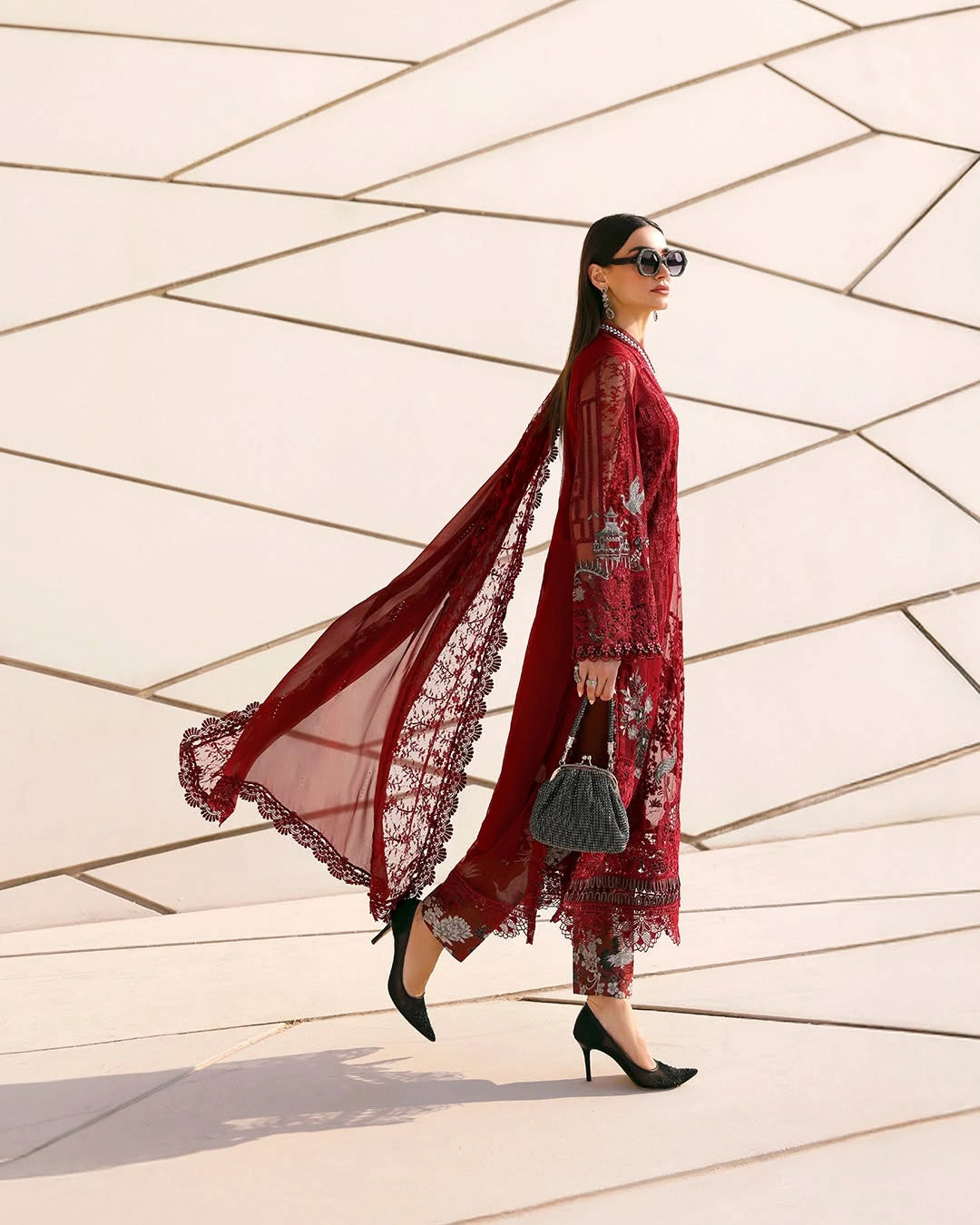 MARIA B LUXURY 3 Piece Embroidered Lawn Suit (Unstitched)