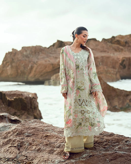 Gardenia by Nurèh – Embroidered & Printed Lawn 3 Piece Suit with Chiffon Dupatta (NSG-203)