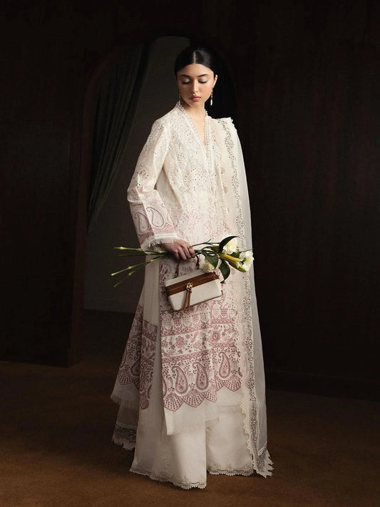 ZSJ SATORI – Stillness & Luxury | Embroidered Pima Lawn Unstitched 3-Piece Suit HOSHIMI-D12